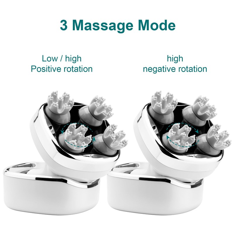 Electric scalp massager, handheld 8-head massager,84-sections, stimulates hair growth and