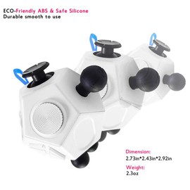 12 Sided Fidget Toys,Fidget Dodecagon Toys Anti-Anxiety,Relieves Stress and Autism for Kids ,Teens and Adults(White/A2)