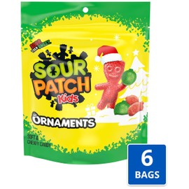 SOUR PATCH KIDS Ornaments Soft & Chewy Holiday Candy, Bulk Candy, 6-10 oz Bags