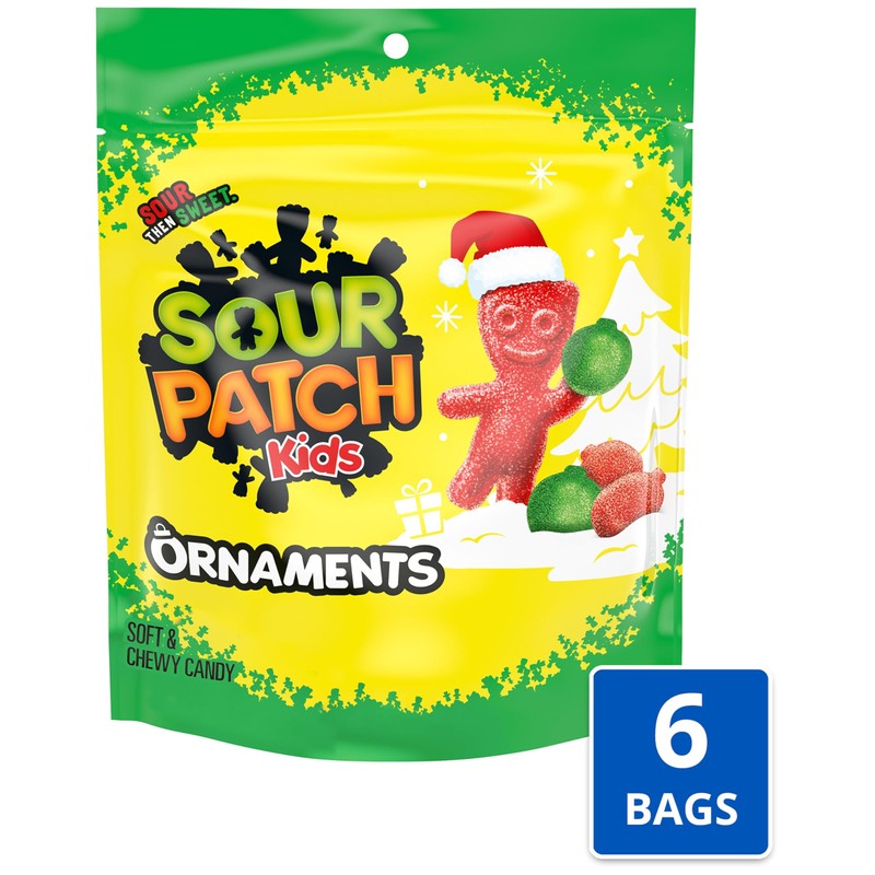 SOUR PATCH KIDS Ornaments Soft & Chewy Holiday Candy, Bulk