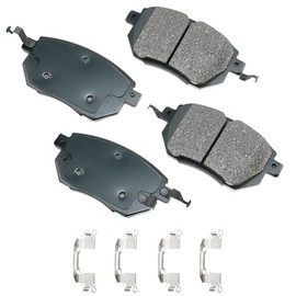 Akebono Ultra-Premium Ceramic Front Disc Brake Pads, GREY