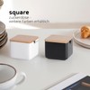 KOOK TIME Ceramic Sugar Bowl with Bamboo Spoon and Lid