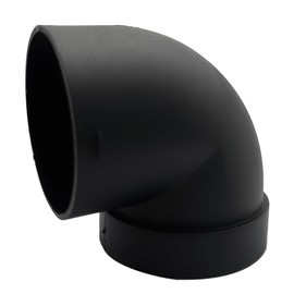 AIMCOCO Diesel Air Heater Duct Connector,75mm/3inch L-Shape Elbow Ducting Pipe Outlet Connector for Diesel Air Parking Caravan Heaters,Black Plastic（1 PCS）