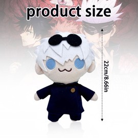 Gojo Satoru Plush Toy, 22 cm Gojo and Geto Plush, Jujutsu Kaisen Plush Toy, Gojo and Jujutsu Plush Kaisen Plush Toy, Jujutsu Kaisen Plush Toy, Gojo Plush Doll Toy, for Boys and Girls