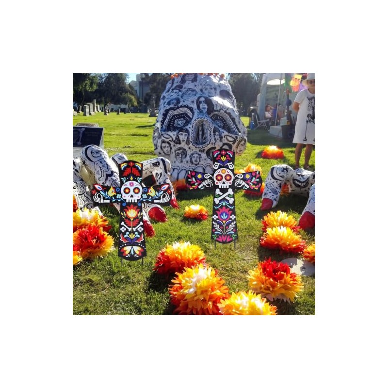 Hogardeck Dia de Los Muertos - Juego de 2 estacas