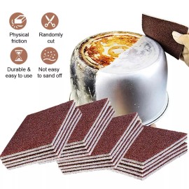 TSUINZ Emery Sponge Scrubber 10PCSRust Remover for Cookware|Tough Kitchen Cleaning Tool