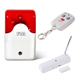 Security Package C: Long-Range FM Wireless Door Strobe Alarm System Alarm / Burglar Alarm / Alert Device