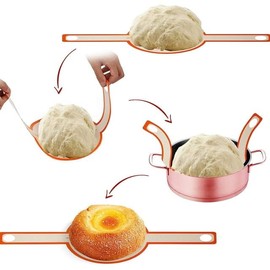 GeRRiT Silicone Bread Sling Dutch Oven Cover for Baking Sourdough Bread, 2 PCS Nonstick Reusable Silicone Baking Mat with Long Handle for Transferring Loaf, 23*3.5*3.5cm, Red