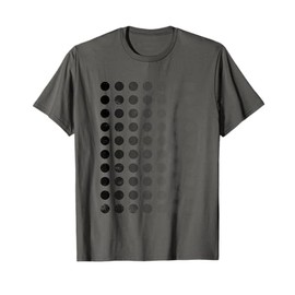 Geometric Circle Shapes Geometry Art Grid Pattern Distressed T-Shirt