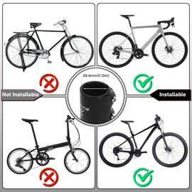 BUCKLOS Bike Stem Riser Extender MTB, 1-1/8" 28.9mm Bike Fork Stem, Handlebar Stem Aluminum Adapter for Mountain Bike, Road Bike, MTB, BMX