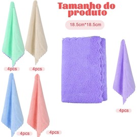 20 Piezas Toalla De Microfibra, Paños de Secado Rápido 30x30cm, Toallas Faciales de Terciopelo Coral, Suaves y Absorbentes, 5 Colores, para hogar, baño y Hotel