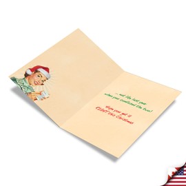 CAB6500 Fat Account Skinny Figure Christmas Funny Greeting Card (12 Pack)