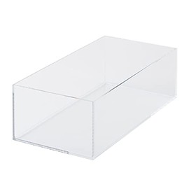 MUJI 44089576 Overlapping Acrylic Box, Medium, Approx. Width 10.9 x Depth 4.9 x Height 3.1 inches (25.2 x 12.6 x 8 cm), Transparent