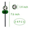 24PCS 3D Soccer Drinking Straws, Sports Party Decorations for Your