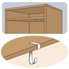 Waki Sangyo WKH-015 Shelf Hooks, Silver, 0.6 x 3.9 inches