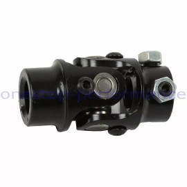 onestop-performance 3/4"DD X 3/4" Round Black Powder Coated Universal Steering Shaft U Joint Coupler