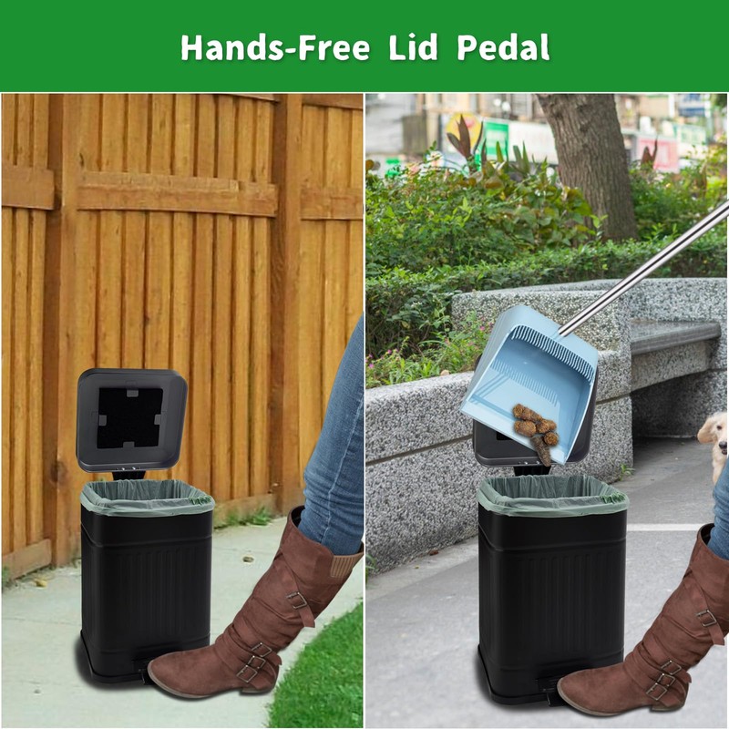 Mounting UP Dog Poop Trash Can for Outdoors Dog Waste
