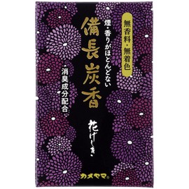Kameyama Hanageshiki Binchotan Mini Incense Sticks Unscented Colorless Deodorizing Ingredients Black Approx. 1.8 oz (50 g)