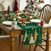 Artoid Mode Xmas Trees Snowflakes Green Merry Christmas Table Runner,