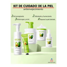 Set Skincare Cuidado Piel Cara Aguacate Hidrata Antiarrugas