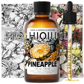HIQILI Pineapple Fragrance Oil for Diffuser, Soaps, Bath Bombs, Candles Making, Bright Scents for Home, Car & Office - 1 Fl Oz