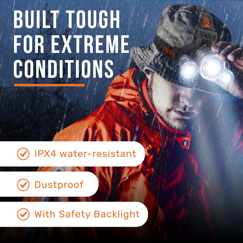 TDC Head Lamp Led Rechargeable Super Bright - USB-C Headlamp