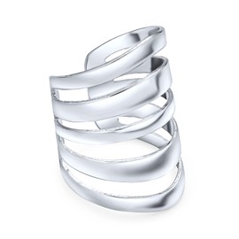 Minimalist Geometric Chevron Cartilage Ear Cuffs Clip Wrap Helix Non Pierced Earrings Gold Plated Sterling Silver, No Gemstone