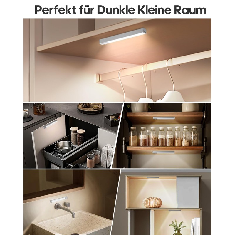 Goodea 18 cm 8000 K Slim Bright Cabinet Lighting Wireless