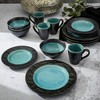 Gibson Elite Dragonstone Round Reactive Glaze Stoneware Dinnerware Set, Service
