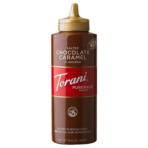 Torani Puremade Salted Chocolate Caramel Sauce, 16.5 Ounces