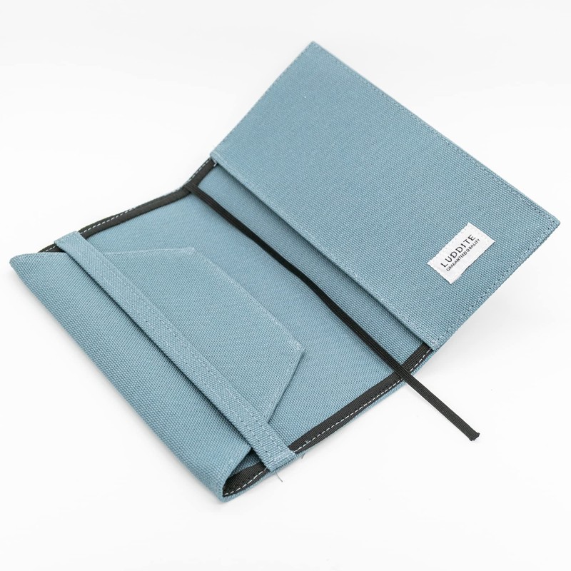 [Luddite] Carrying Case Radite Book Cover, Canvas, Blue Gray