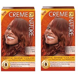 Creme Of Nature Color #7.64 Bronze Copper Exotic Shine (2 Pack)