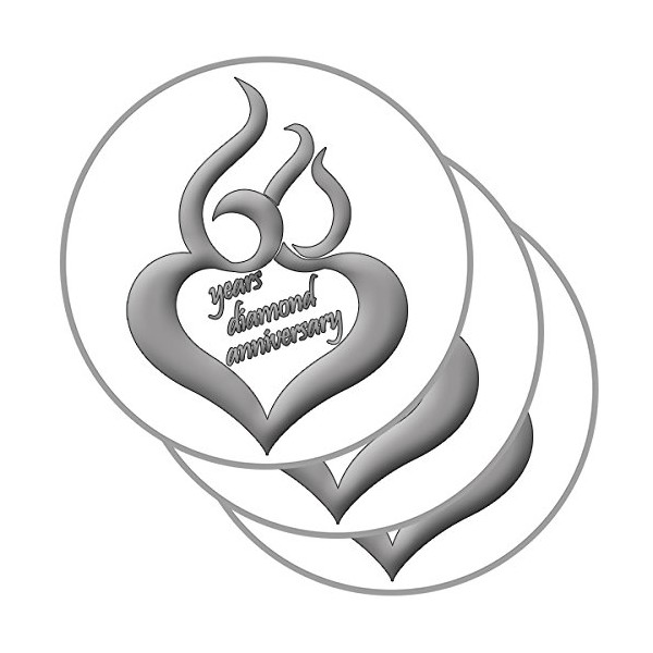 60TH MOD Anniversary Sticker (24 Pieces) by Partypro