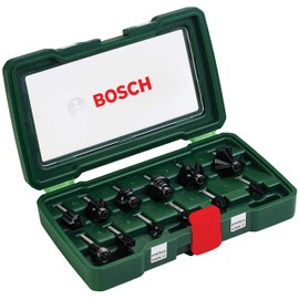 Bosch 12-Piece Carbide Cutter Set (for Wood, Shank Diameter 8 mm, Router Accessories)