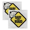 Lotsdonxia 2 Packs Baby on Board Stickers | High-Intensity Reflective