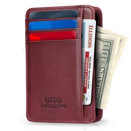 Otto Angelino Genuine Leather Wallet Cardholder Bank Cards, Money, Driver's License - Unisex