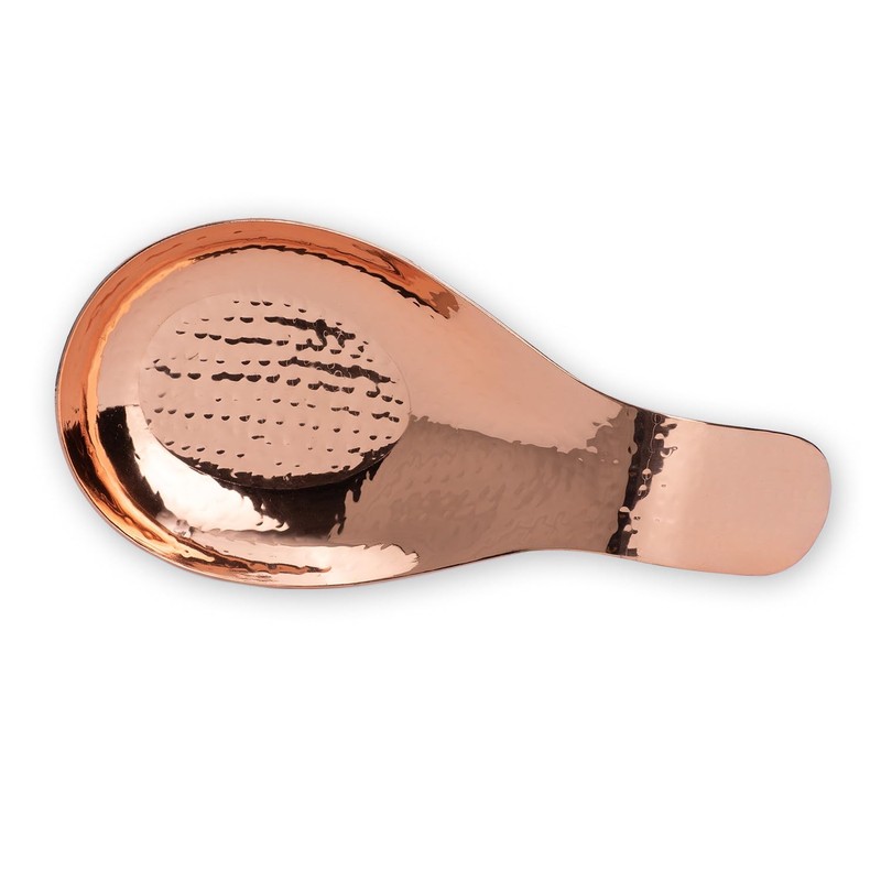 Thirstystone Large Hammered Stainless Steel Penny Copper Colored Spoon Rest.