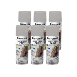 Rust-Oleum 383416-6PK Roofing Accessory Coating Spray, 12 oz, Slate Gray, 6 Pack