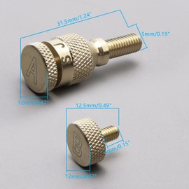 Unxuey 2Pcs Neck Tightening Screw for Alto Tenor Soprano Saxophone- Thread Diameter 4mm and 5mm