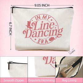 BARREEMO Line Dancer Gifts Dance Makeup Bag for Competition Dance Recital Gifts for Girls Birthday Christmas Gifts for Line Dancing Lover Dance Teams Dance Teacher Dance Stuff Cosmetic Bags