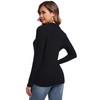 Malist Women’s Long Sleeve Ribbed Zipper Turtleneck Top Black Medium