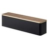 Yamazaki 5405 Cutlery Case with Lid, Long, Brown, Approx. 12.9