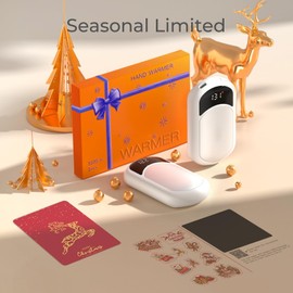 Hand Warmers Rechargeable, 3 Heat Levels (104–131°F) with AI Temp & Battery Display, Pocket Electric Hand Warmers, Fast Heating, Fits in Gloves, Gifts for Women & Men