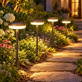 Solar Swaying Pathway Lights for Yard & Garden – Warm White IP65 Outdoor Stake Lights in 1/2/6-Pack Options