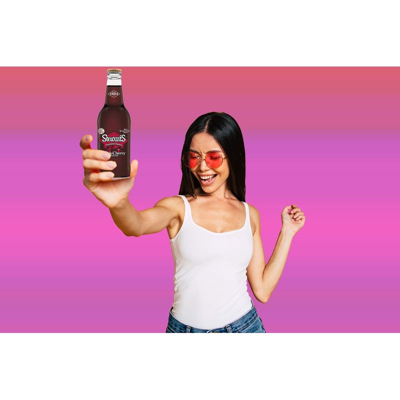 Stewart's Wishniak Black Cherry Soda, 12 fl oz (24 Glass