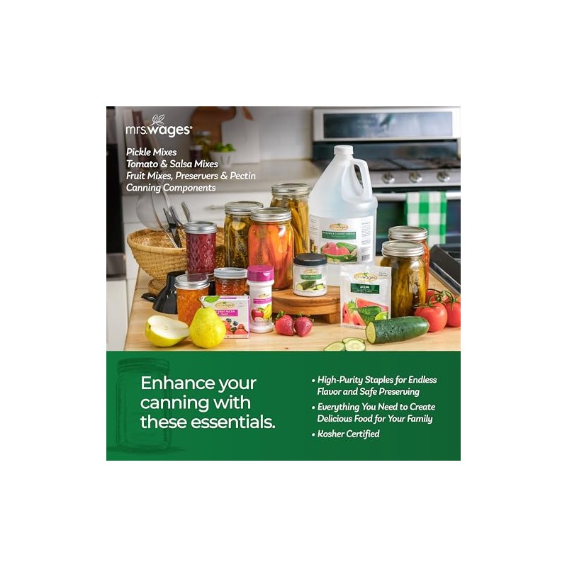 Mrs. Wages Pickling Lime, Easy-To-Make, Crispy Flavorful Pickles, Tasty Creations,