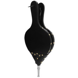 Bellows Fireplace, Wood Grill Blower Fireplace Bellows Wood Fireplace Bellows Nozzle Grill Bellows Manual with Hanging Cord for Home Grill Camping Wood Stove Outdoor Picnic Silver Tube Black 15.6 x