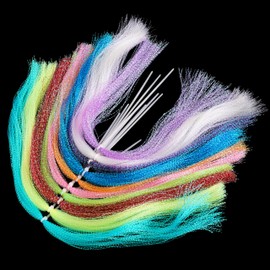 Fly Tying Materials 10 Colors Crystal Flash Flashabou Tinsels Flash Flies Fly Fishing Line Dry Flies Jig Tying Fishing Lure Making Supplies