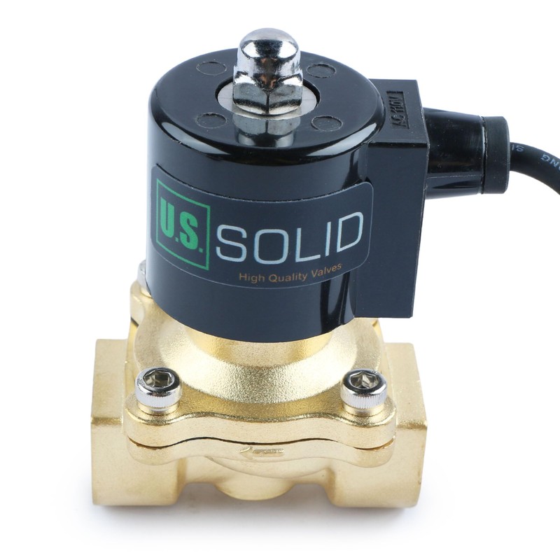 U.S. Solid 3/4" Brass Electric Solenoid Valve Underwater 110V AC