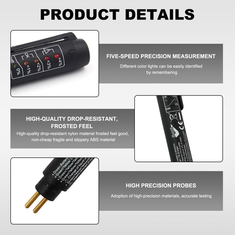 SHMZK Brake Fluid Liquid Tester Pen, Auto Brake Diagnostic Testing